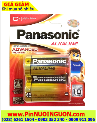 Pin Panasonic LR14T/2B; Pin trung C 1.5v Alkaline Panasonic LR14T/2B Made in Japan - Vỉ 2viên